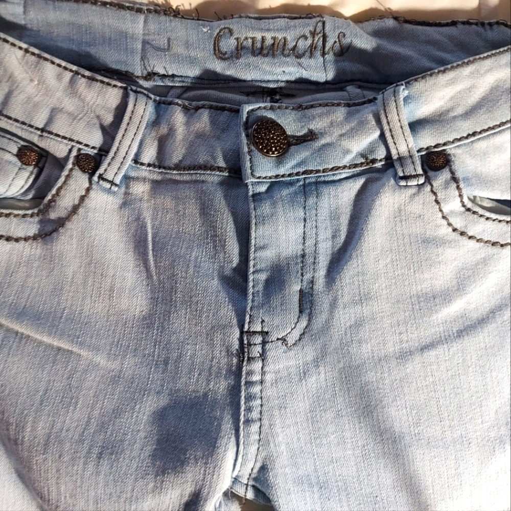 Crunch Jeans, light blue distressed